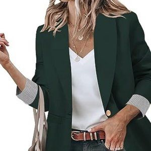 Blazer Jackets for Women Open Front Long Sleeve Casual Work Office Blazer